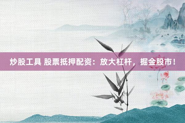 炒股工具 股票抵押配資：放大杠桿，掘金股市！